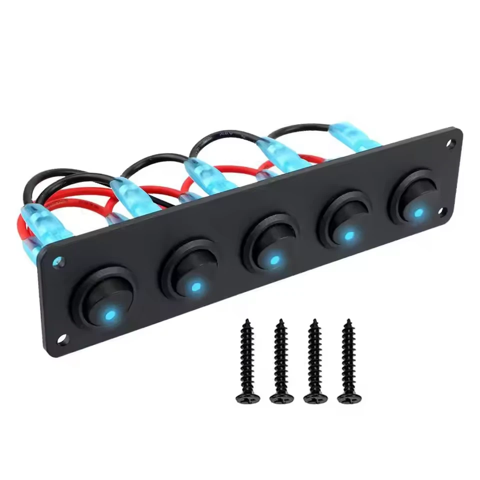 1 Gang 12V 20A Blue LED SPST Toggle Rocker ON/Off Marine Switch Panel best