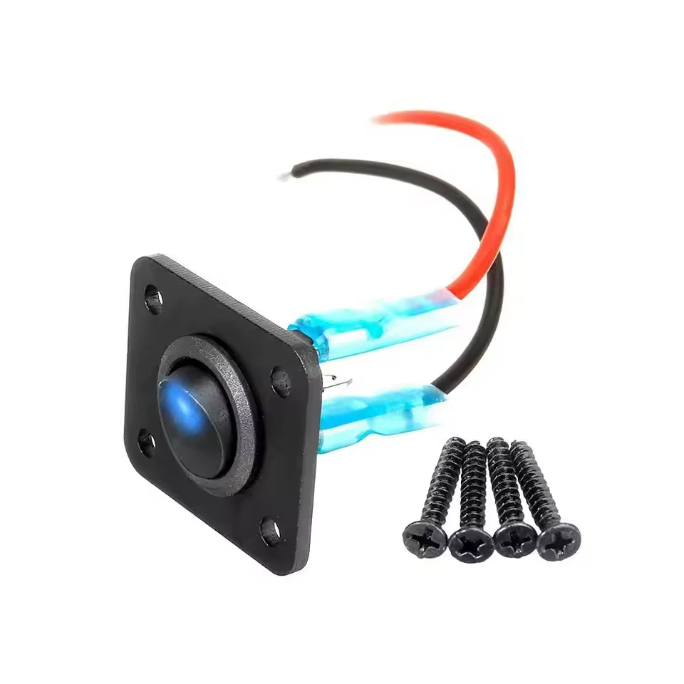 One Gang Round Dot Lighted Rocker Switch 01